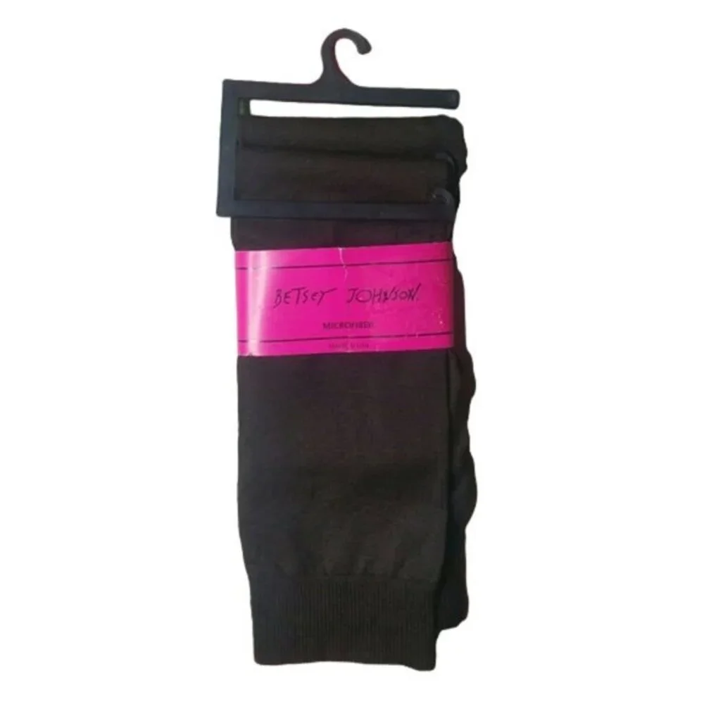 NEW Betsey Johnson Microfiber Brown Trouser Socks